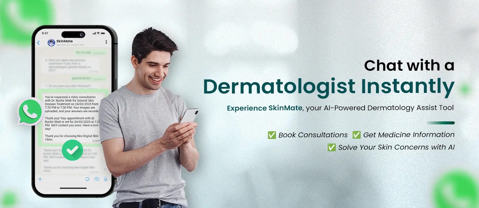 AI in dermatology - chat with a dermatologist using AI powered dermatology assist tool
