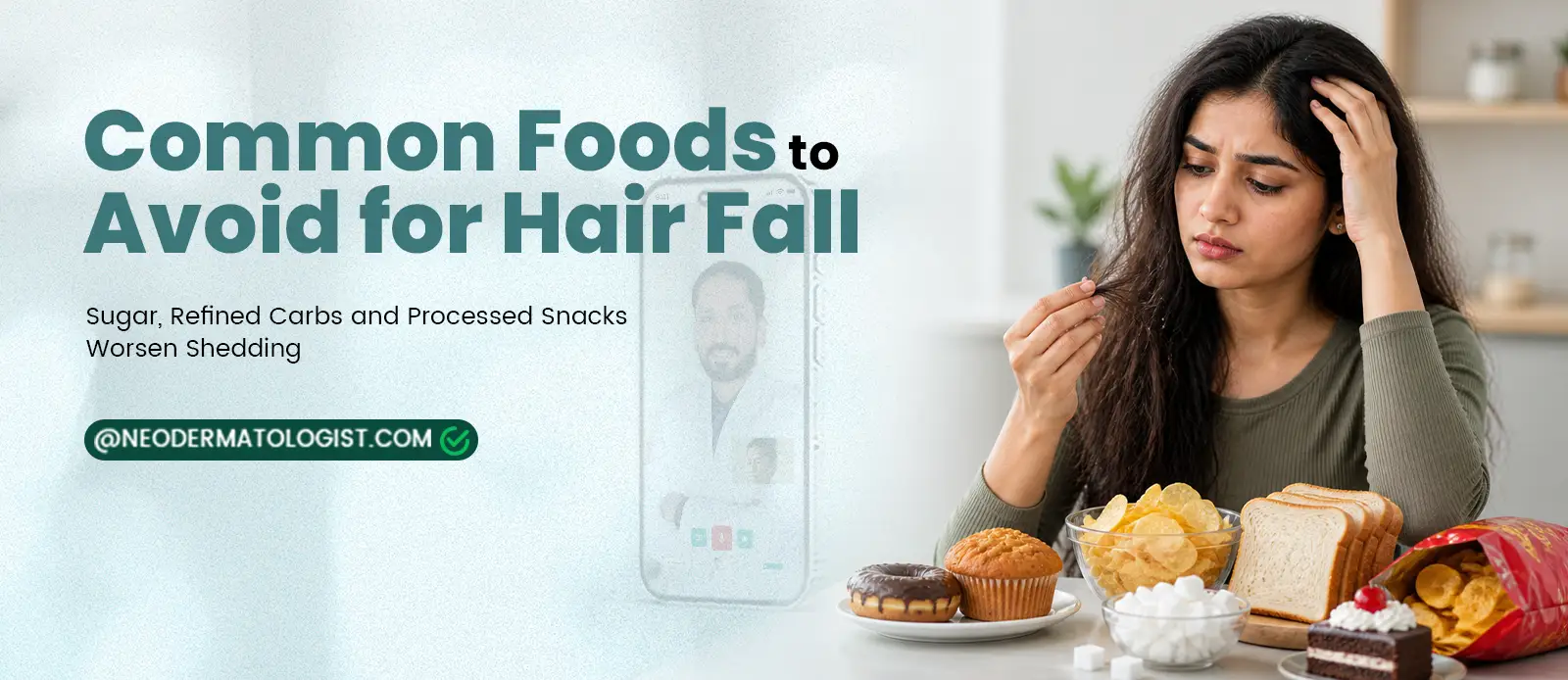 Common foods to avoid for hair - Certified dermatologists' guide By Neodermatologist