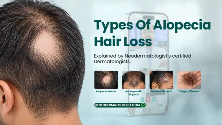 Know the types of alopecia hair loss and its causes - Know when to consult dermatologist online