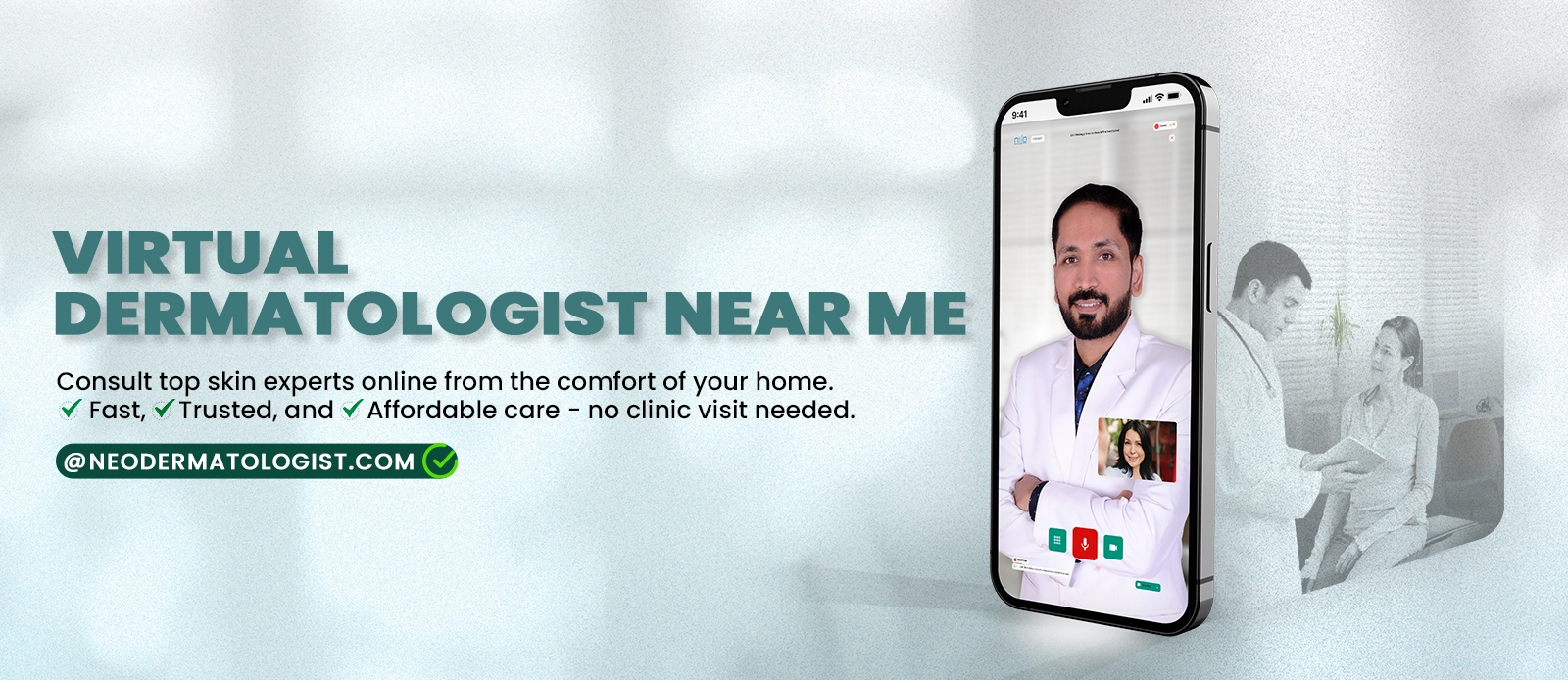 Virtual Dermatologist Near Me  -  Consult top skin experts online from the comfort of your home