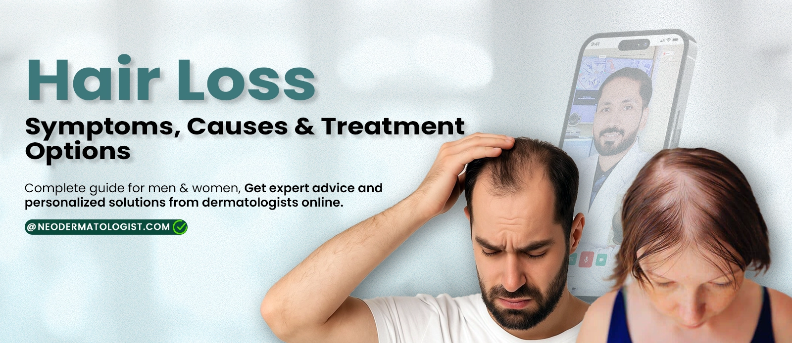 Hair Loss Symptoms, Causes & Treatment Options For Men and Women - Get expert advice and personalized solutions from dermatologists online.