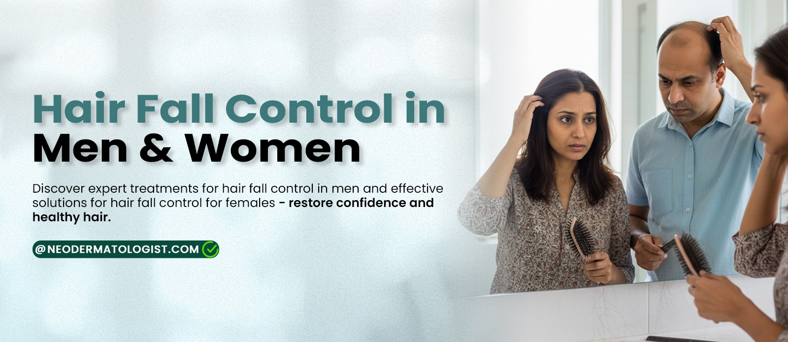 Hair Fall Control in Men & Women - effective solutions for hair fall control for female and male