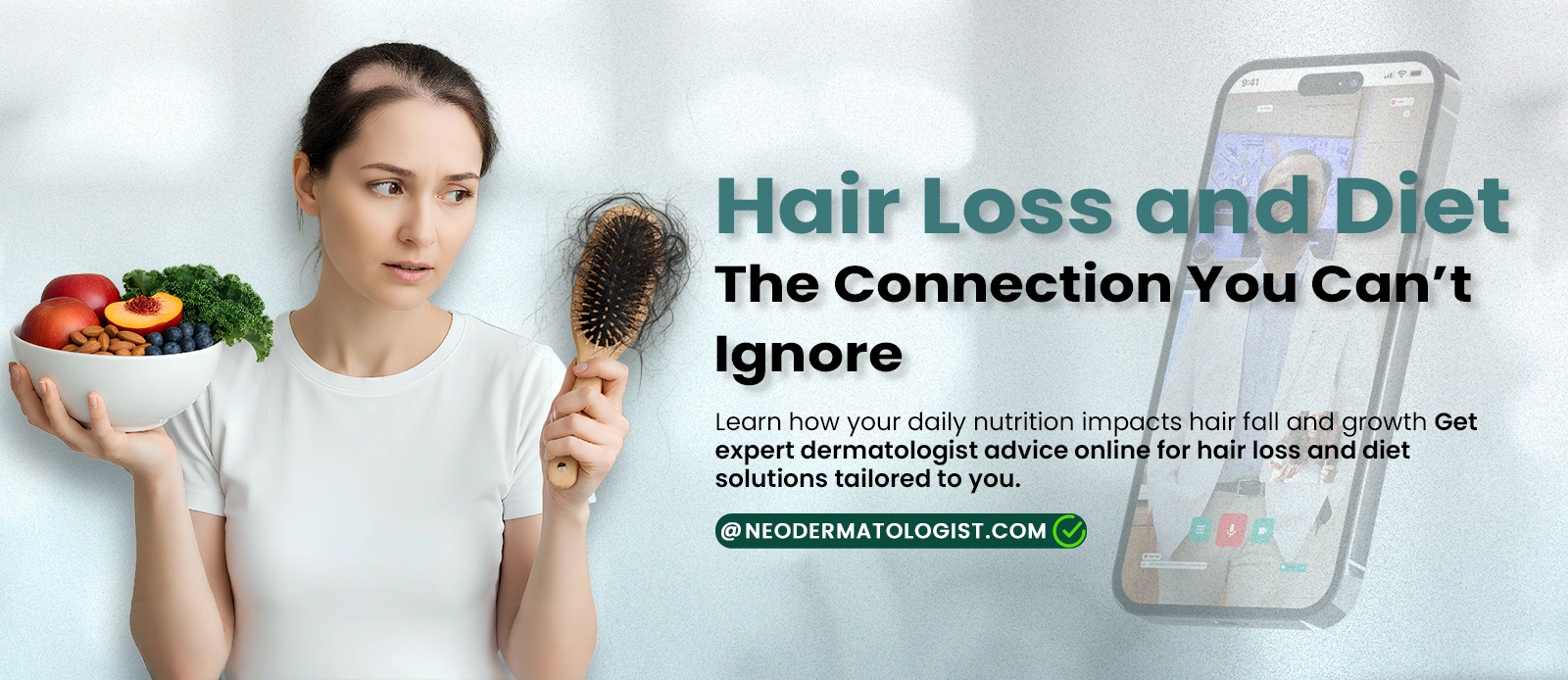 Hair Loss and Diet: Get expert dermatologist advice online for hair loss and diet solutions tailored to you.