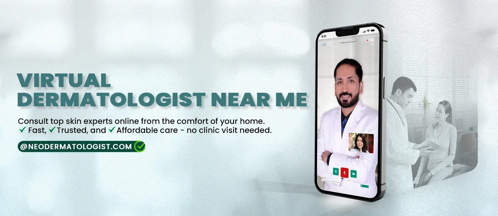 अपने घर बैठे नज़दीकी वर्चुअल डर्मेटोलॉजिस्ट से परामर्श करें - NeoDermatologist पर शीर्ष त्वचा विशेषज्ञों से ऑनलाइन सलाह लें