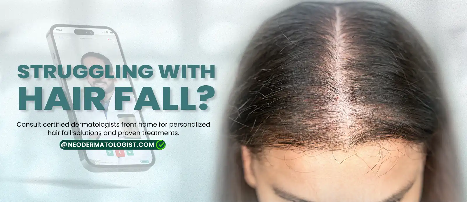बालों के झड़ने की समस्या से जूझ रहे हैं? हेयर फॉल से जूझ रहे हैं?  हेयर कंसल्टेशन के लिए प्रमाणित त्वचा विशेषज्ञ से ऑनलाइन परामर्श लें