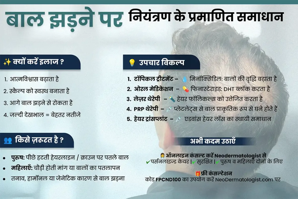 बाल झड़ने पर नियंत्रण के प्रमाणित समाधान - उपचार विकल्प
