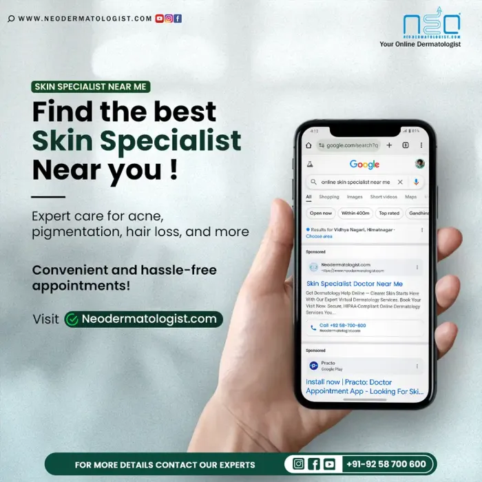 online skin specialist near me - Get online dermatology consultation at Neodermatologist