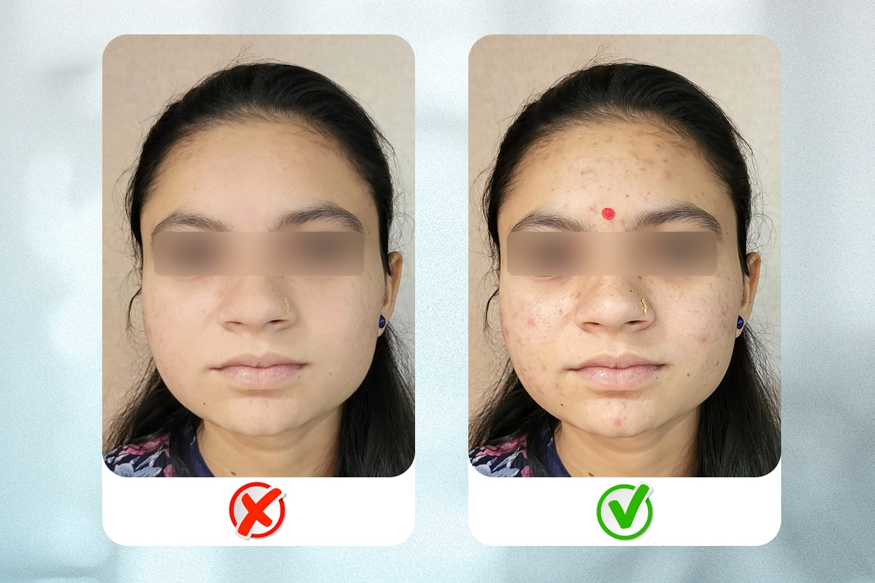 Avoid filters/beautification of the photographs -  While taking photograph