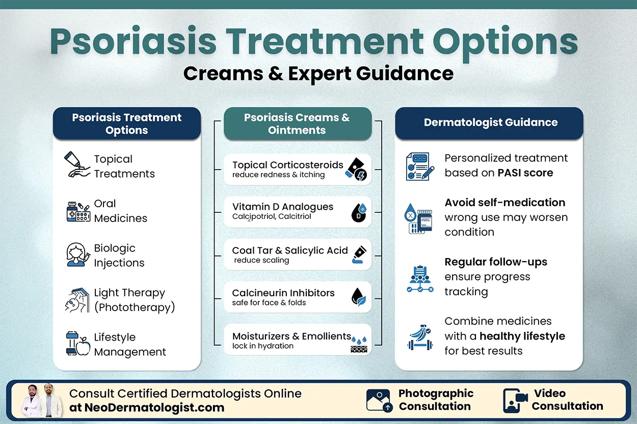 Online Psoriasis Treatment Options, Creams & Expert Guidance By NeoDermatologist Specialist
