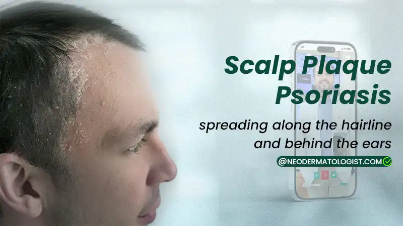 Scalp Psoriasis Along Hairline & Behind Ears