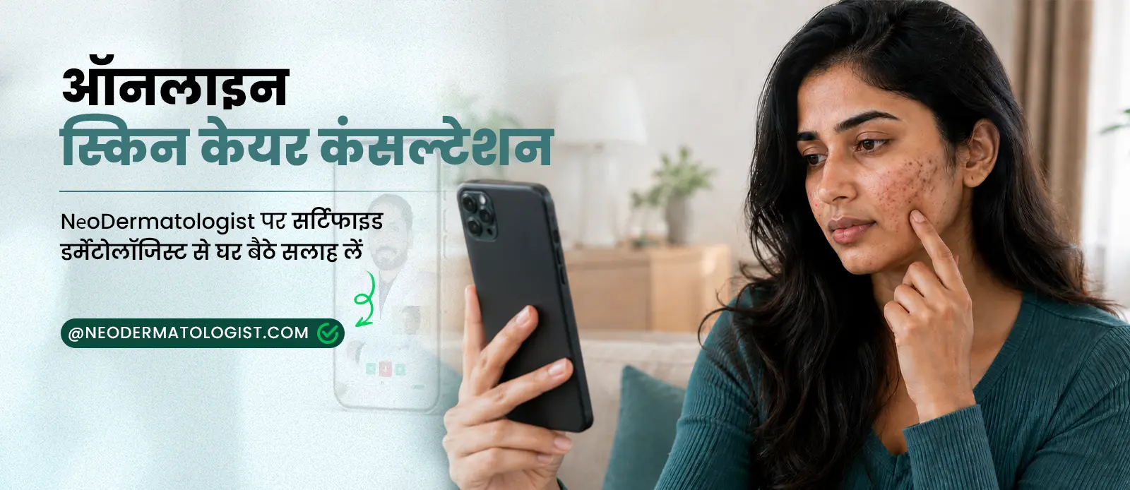 ऑनलाइन स्किन केयर कंसल्टेशन के लिए Neodermatologist के स्किन केयर डॉक्टर से सलाह