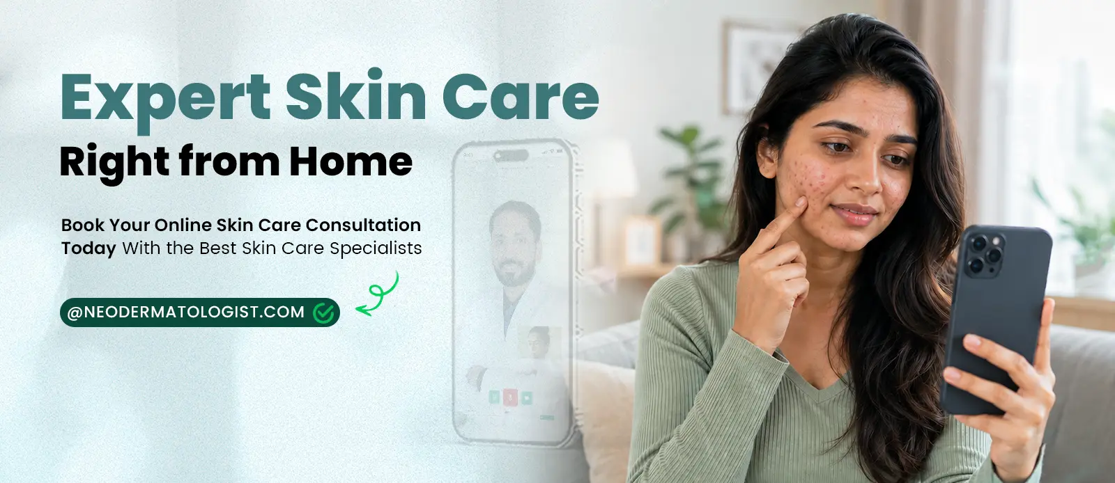 घर बैठे NeoDermatologist के साथ ऑनलाइन स्किन केयर कंसल्टेशन बुक करें